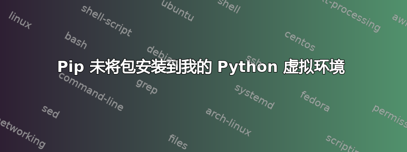 Pip 未将包安装到我的 Python 虚拟环境