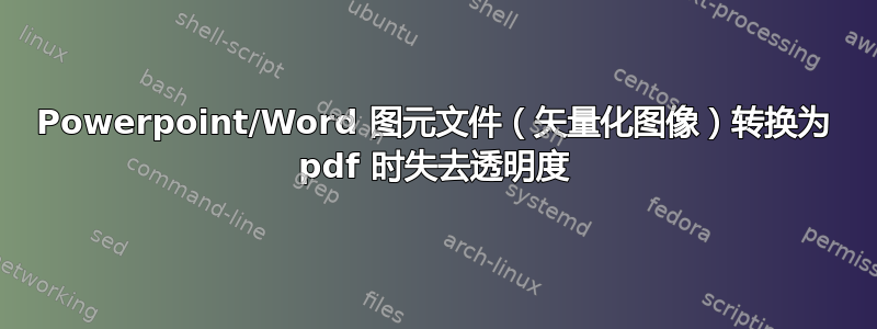 Powerpoint/Word 图元文件（矢量化图像）转换为 pdf 时失去透明度