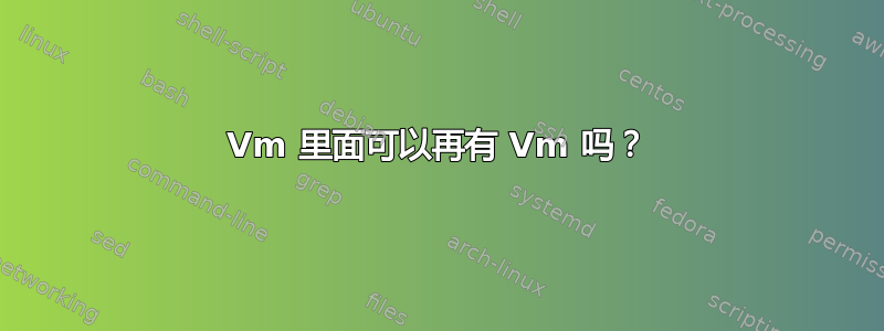 Vm 里面可以再有 Vm 吗？