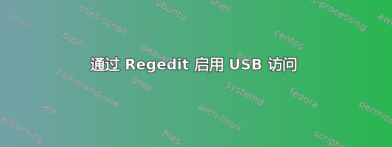 通过 Regedit 启用 USB 访问