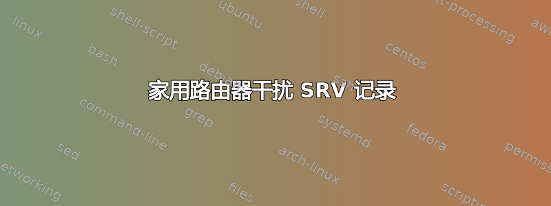 家用路由器干扰 SRV 记录