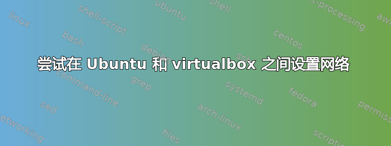 尝试在 Ubuntu 和 virtualbox 之间设置网络