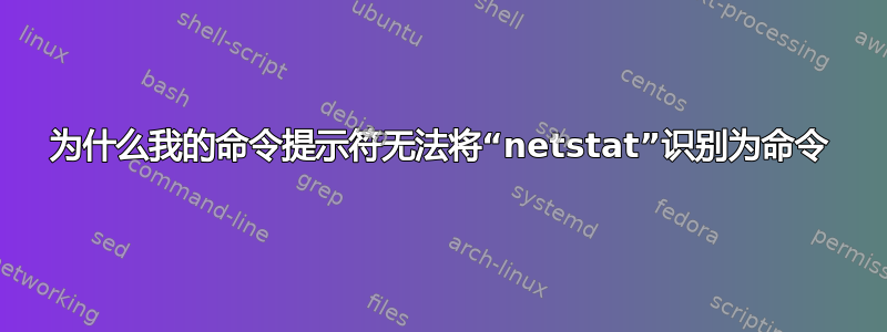 为什么我的命令提示符无法将“netstat”识别为命令