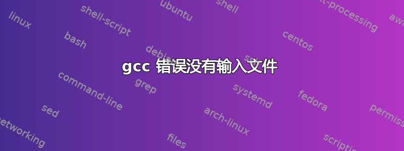 gcc 错误没有输入文件