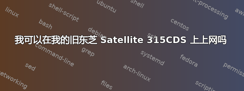 我可以在我的旧东芝 Satellite 315CDS 上上网吗