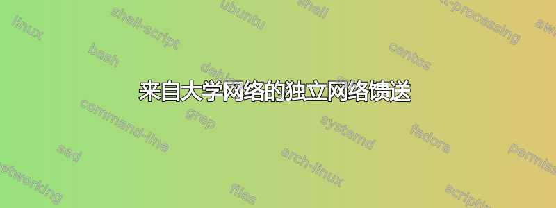 来自大学网络的独立网络馈送