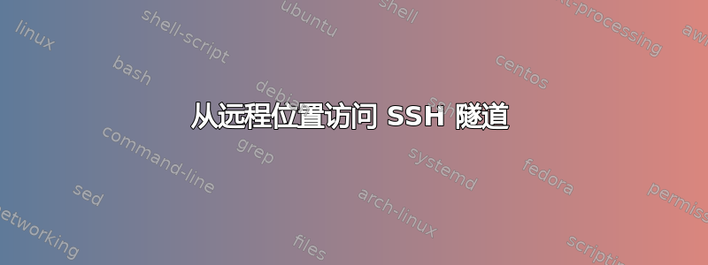 从远程位置访问 SSH 隧道