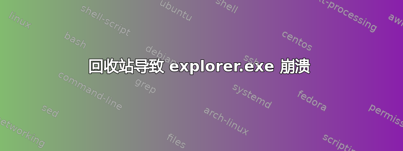 回收站导致 explorer.exe 崩溃