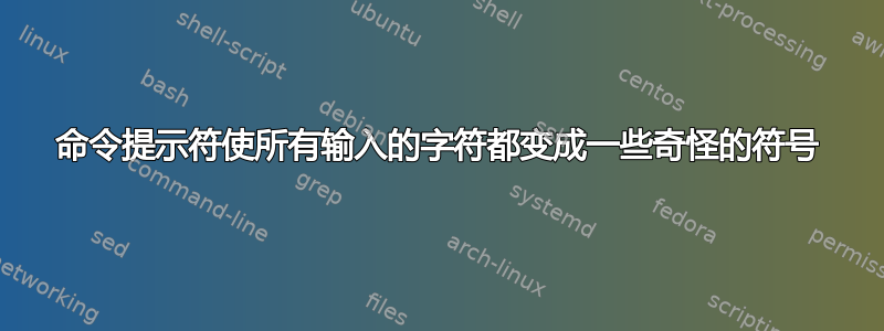 命令提示符使所有输入的字符都变成一些奇怪的符号