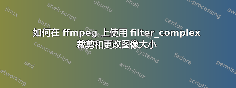 如何在 ffmpeg 上使用 filter_complex 裁剪和更改图像大小