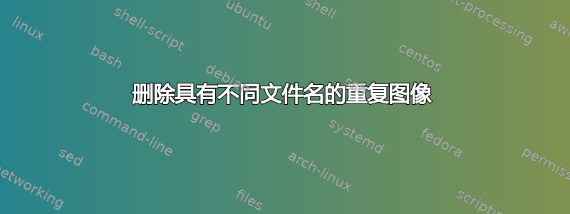 删除具有不同文件名的重复图像