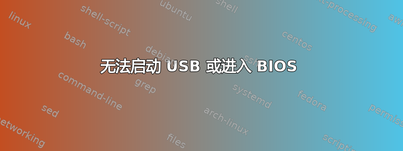 无法启动 USB 或进入 BIOS