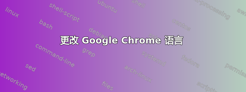 更改 Google Chrome 语言