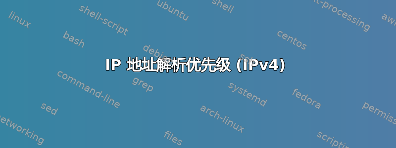 IP 地址解析优先级 (IPv4)