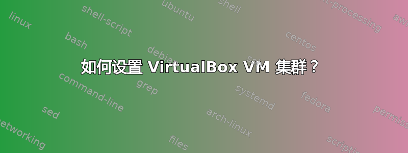 如何设置 VirtualBox VM 集群？