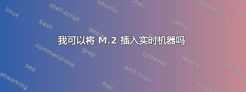 我可以将 M.2 插入实时机器吗