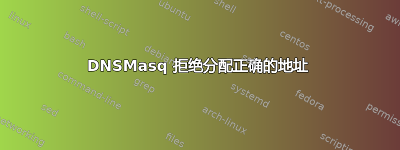 DNSMasq 拒绝分配正确的地址