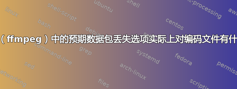 libopus（ffmpeg）中的预期数据包丢失选项实际上对编码文件有什么影响？