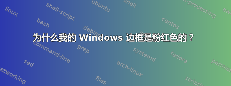 为什么我的 Windows 边框是粉红色的？