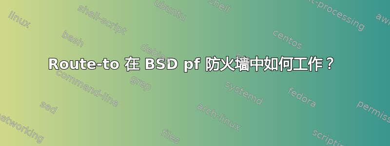 Route-to 在 BSD pf 防火墙中如何工作？