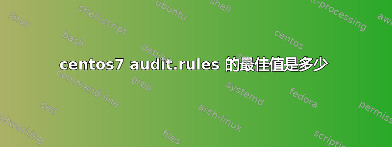 centos7 audit.rules 的最佳值是多少