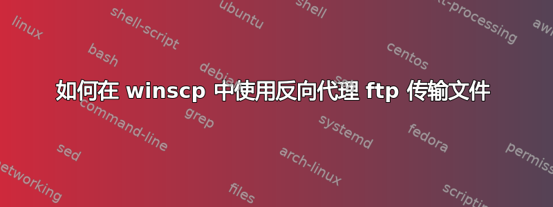 如何在 winscp 中使用反向代理 ftp 传输文件