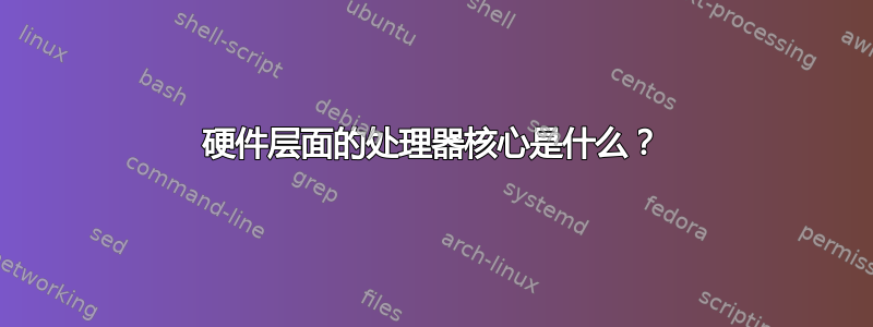 硬件层面的处理器核心是什么？