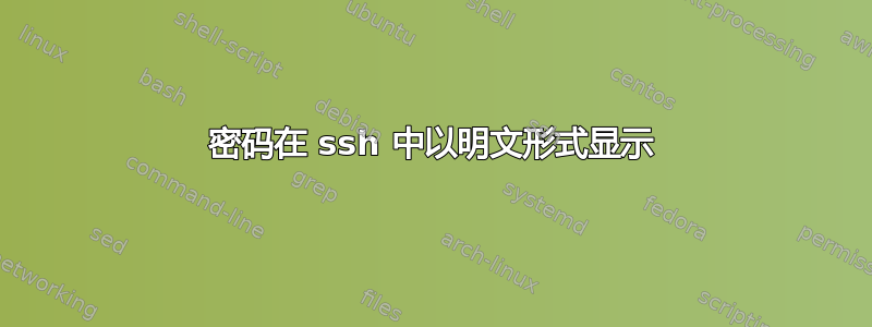 密码在 ssh 中以明文形式显示