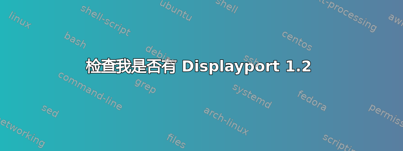 检查我是否有 Displayport 1.2