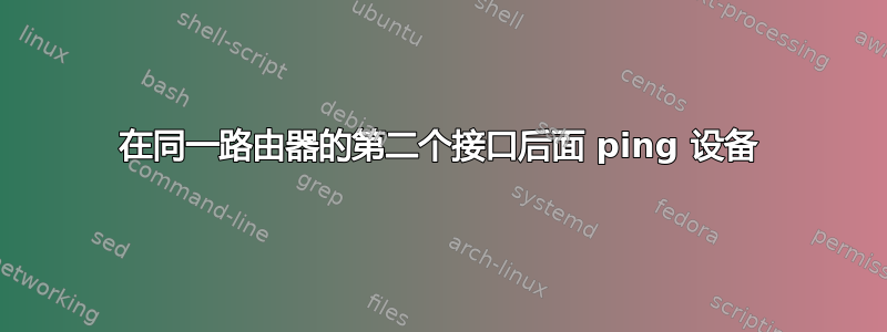 在同一路由器的第二个接口后面 ping 设备