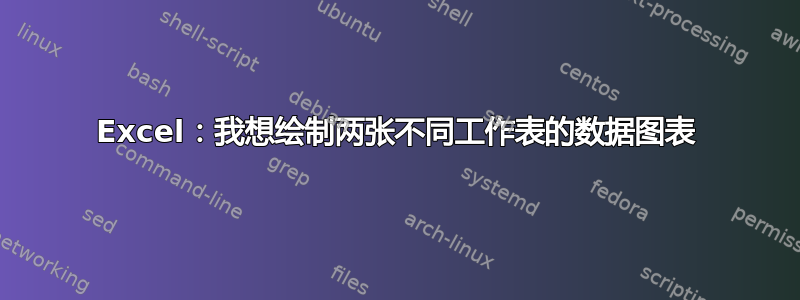 Excel：我想绘制两张不同工作表的数据图表