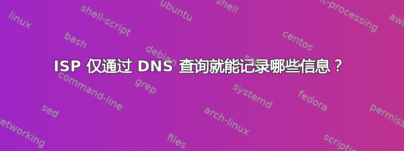 ISP 仅通过 DNS 查询就能记录哪些信息？