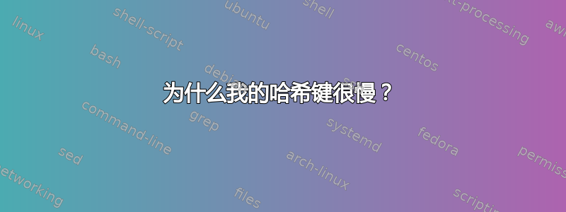 为什么我的哈希键很慢？