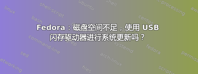 Fedora：磁盘空间不足，使用 USB 闪存驱动器进行系统更新吗？