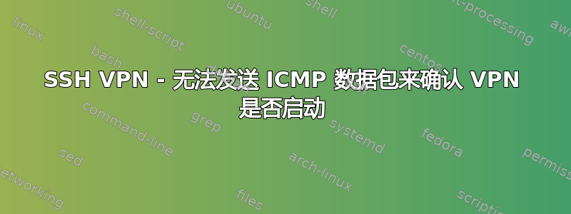 SSH VPN - 无法发送 ICMP 数据包来确认 VPN 是否启动