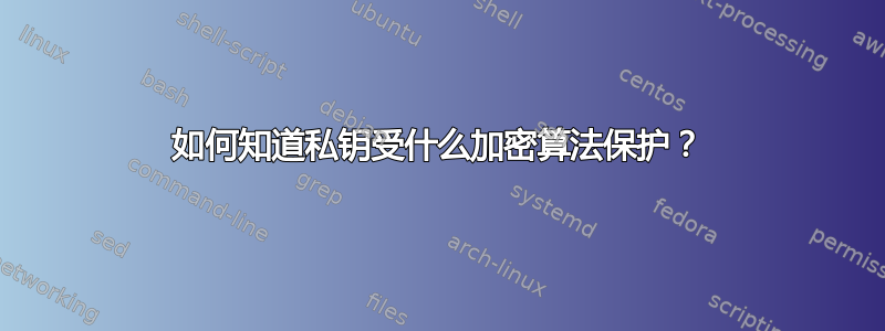 如何知道私钥受什么加密算法保护？