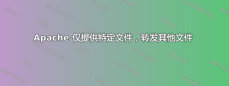 Apache 仅提供特定文件，转发其他文件