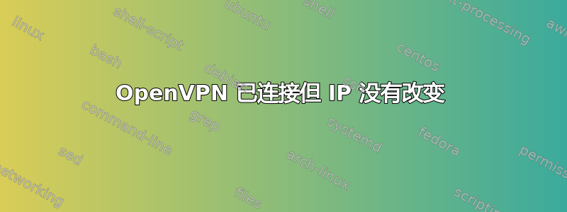 OpenVPN 已连接但 IP 没有改变