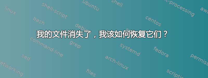 我的文件消失了，我该如何恢复它们？