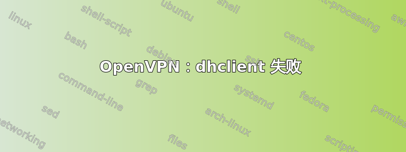 OpenVPN：dhclient 失败