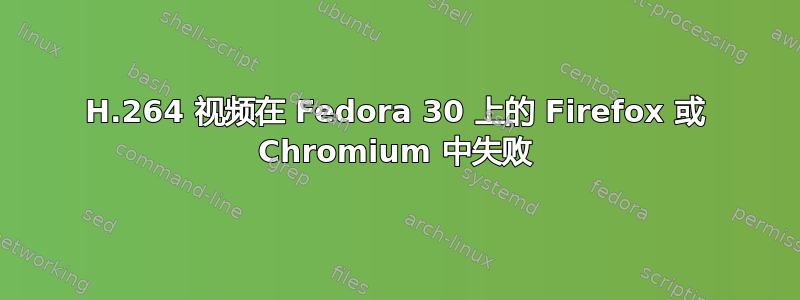 H.264 视频在 Fedora 30 上的 Firefox 或 Chromium 中失败