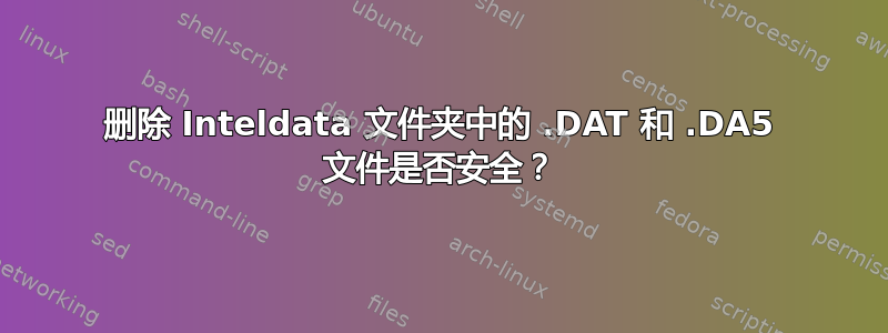 删除 Inteldata 文件夹中的 .DAT 和 .DA5 文件是否安全？