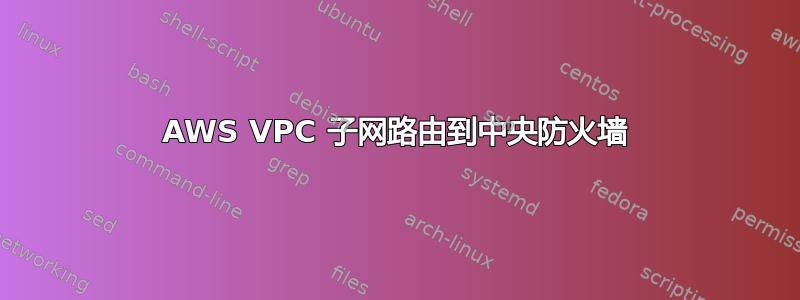 AWS VPC 子网路由到中央防火墙