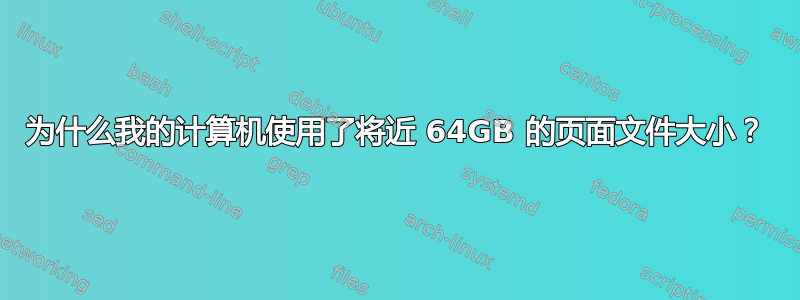 为什么我的计算机使用了将近 64GB 的页面文件大小？