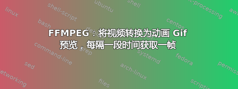 FFMPEG：将视频转换为动画 Gif 预览，每隔一段时间获取一帧