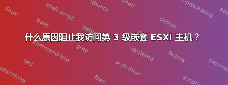 什么原因阻止我访问第 3 级嵌套 ESXi 主机？