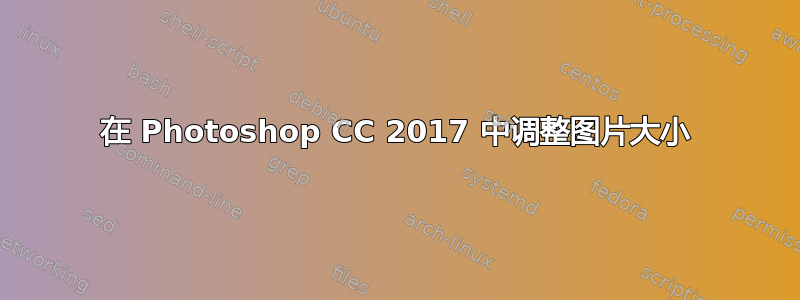 在 Photoshop CC 2017 中调整图片大小