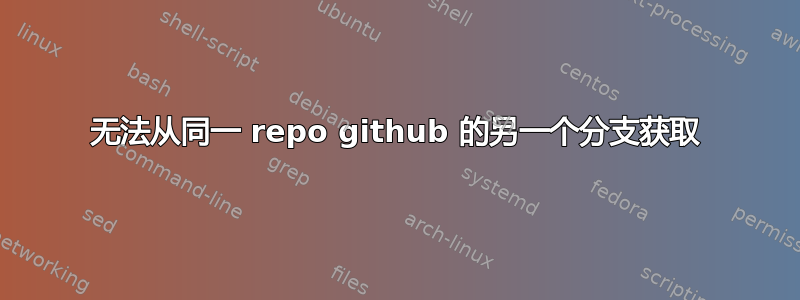 无法从同一 repo github 的另一个分支获取