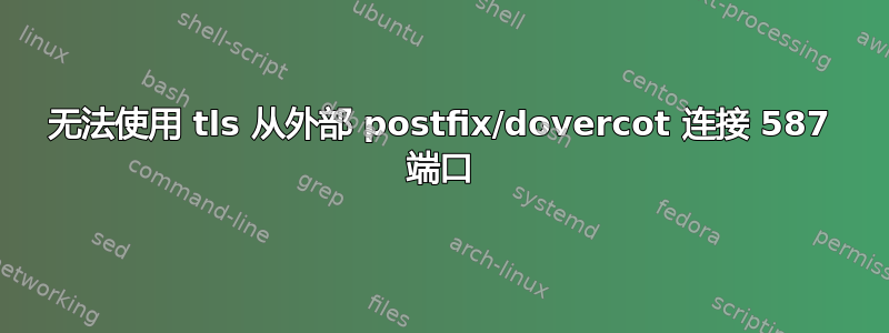 无法使用 tls 从外部 postfix/dovercot 连接 587 端口