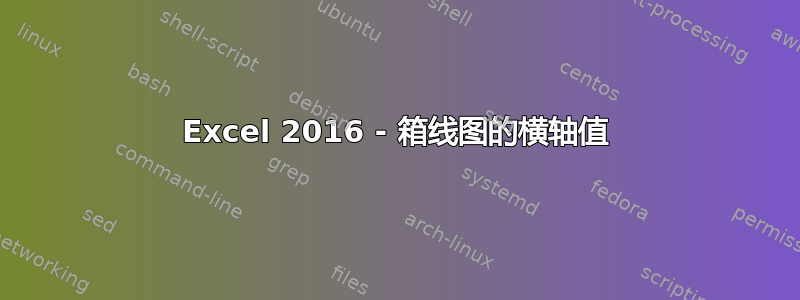 Excel 2016 - 箱线图的横轴值